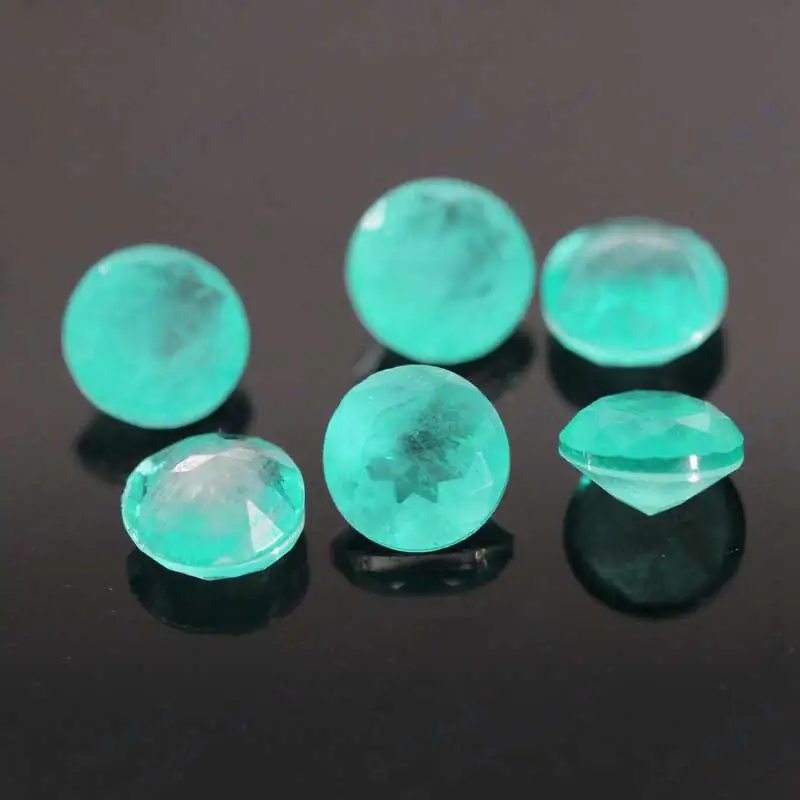 CSJ создан Параиба Турмалин свободный драгоценный камень круглой огранки для Diy