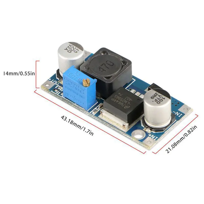 5 шт. Re DC 3A понижающий преобразователь Регулируемый блок питания LM2596S|Регуляторы
