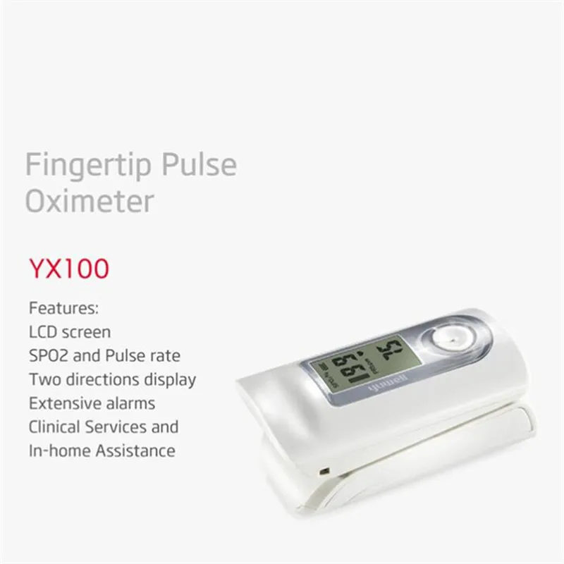 Yuwell YX100 медицинский бытовой цифровой Пульсоксиметр для пальцев измеритель насыщения крови кислородом SPO2 PR монитор инструмент CE
