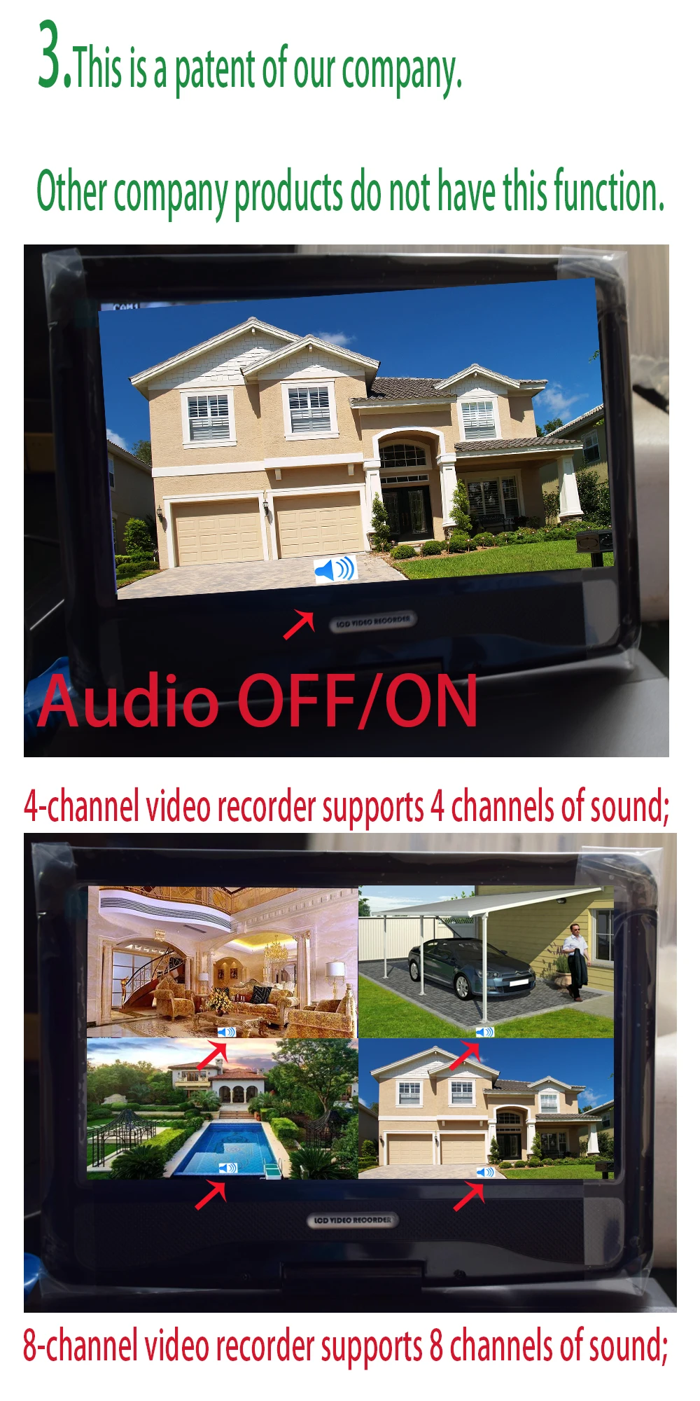 Комплект беспроводного видеорегистратора IP66 1080P 8 каналов водонепроницаемый 16