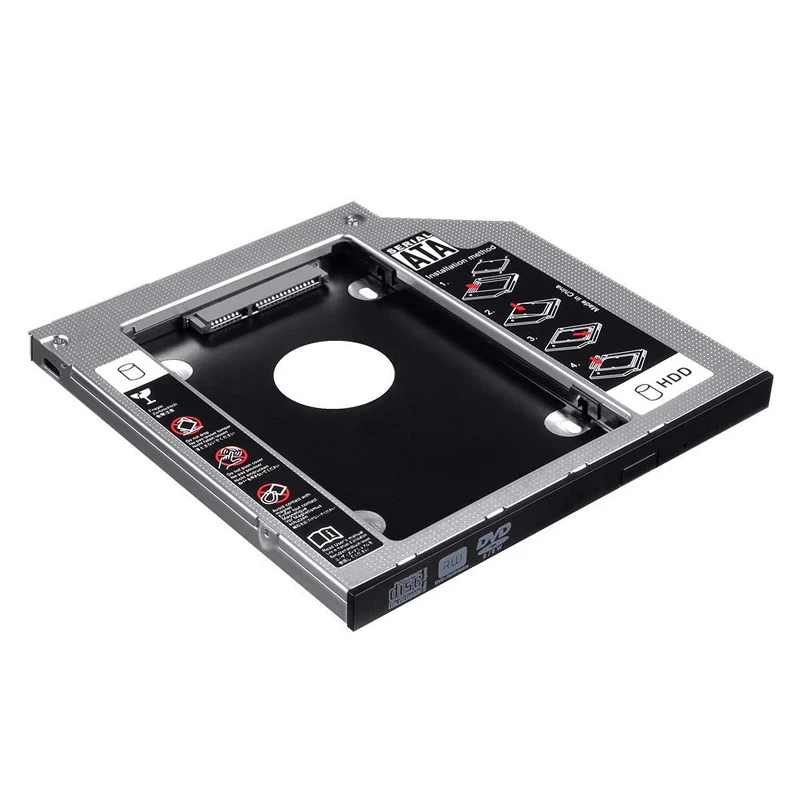 En-Labs 2,5 дюймов SATA 2-й HDD/SSD жесткий диск SATA для SATA caddy лоток для 9,5 мм ноутбука универсальный CD/DVD-ROM Оптический отсек