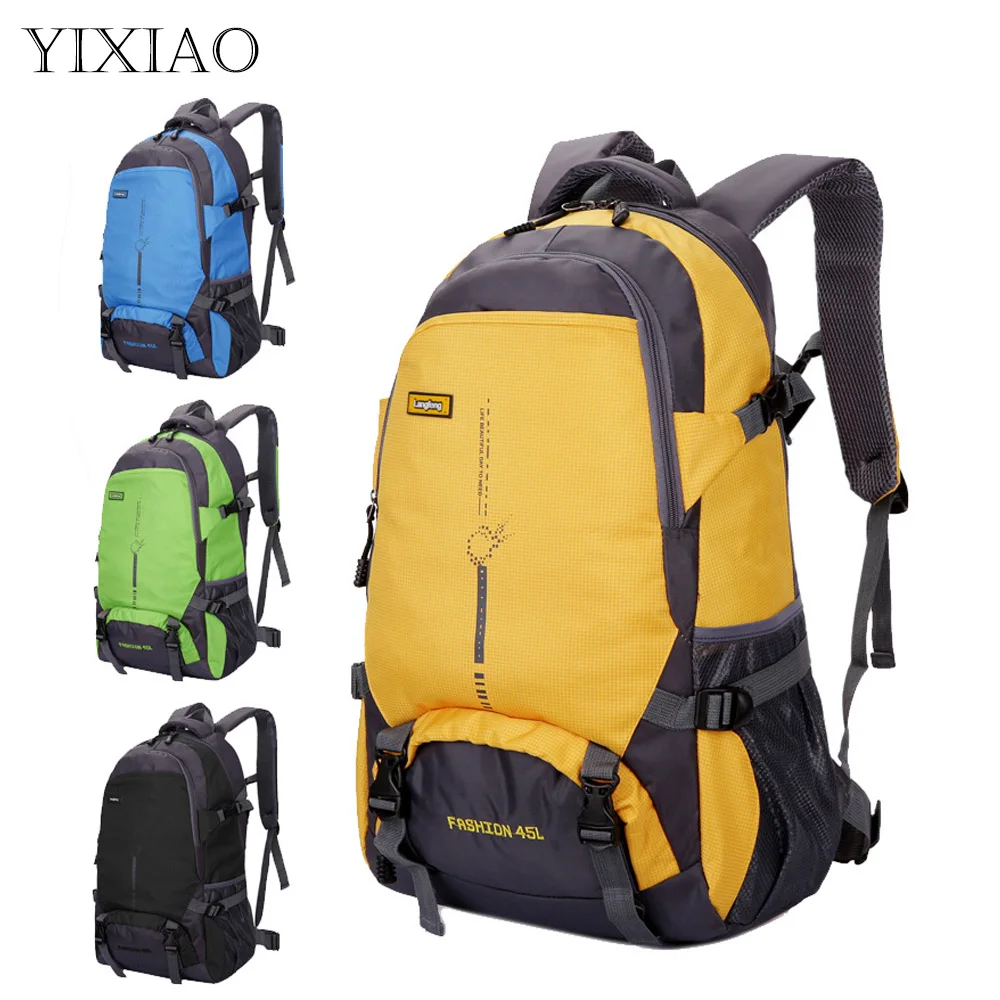 

YIXIAO 25/45L Outdoor Sports Mountaineering Backpack Waterproof Hiking Trekking Camping Rucksack Travel Casual Bags