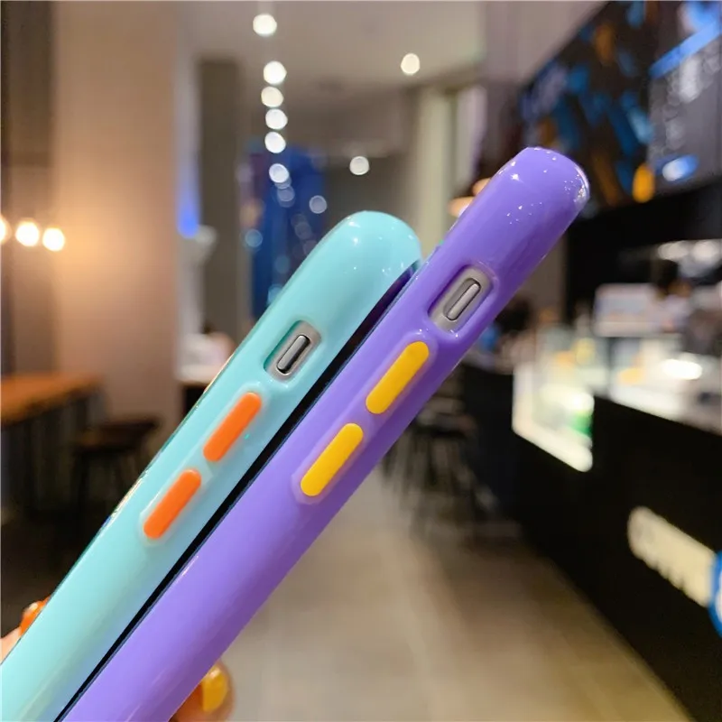 Гладкий блестящий чехол для телефона iPhone 11 iphone 13 12 Pro max 6 6s 7 plus 8 pro X XS Max XR из ТПУ |