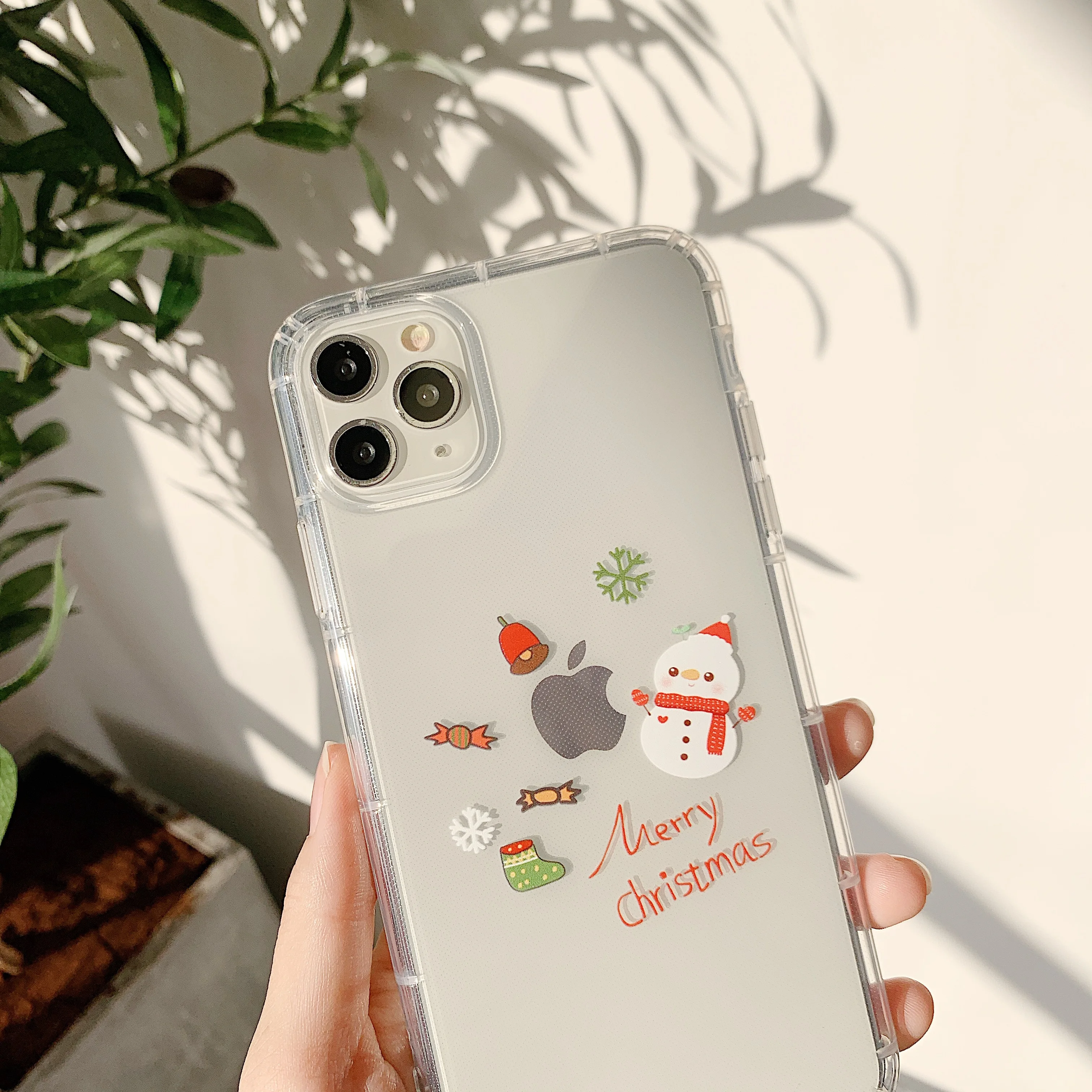 Рождественский чехол для телефона с изображением снеговика iphone 6 S 7 8 Plus X XS 11 Pro MAX XR