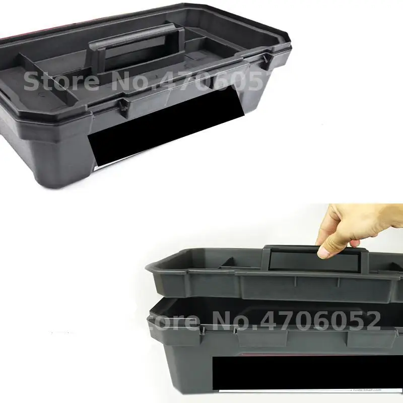 

14 inches Portable plastic stainless steel toolbox household maintenance electrician plastic Tool Box Multifunctional set 12 14