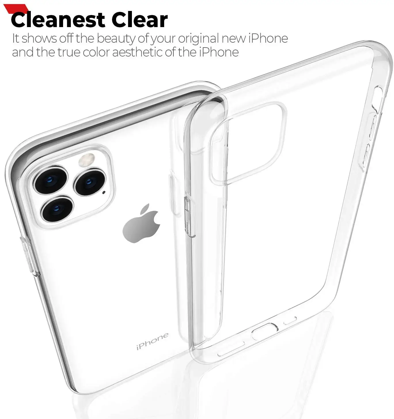 Ультратонкий Мягкий ТПУ защитный чехол для Apple iPhone 11 Pro Max X XS XR 8 7 Plus 6 6S 5S SE прозрачные чехлы 1000 шт