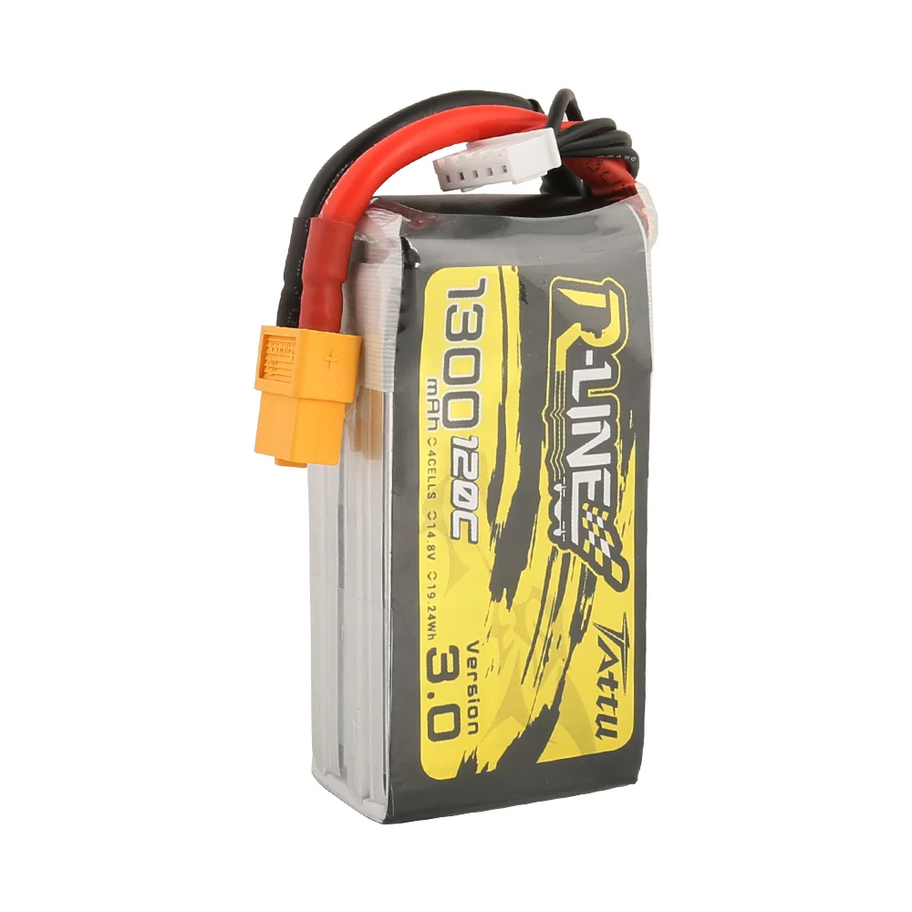 Tattu-Dron de carreras RLine Versi&oacute;n 3,0, HV, 1300mAh, 120C, 4S, 15,2 V, bater&iacute;a Lipo, enchufe XT60, FPV, Quadcopter, helic&oacute;ptero, corredor, nueva edici&oacute;n-0