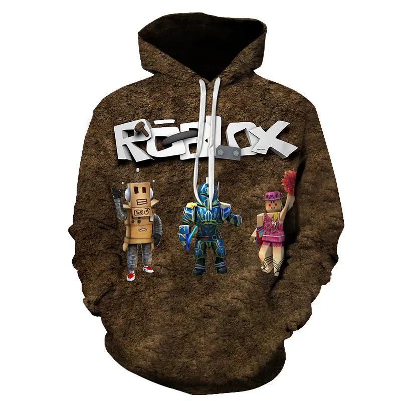Rblox/Детская толстовка с объемным рисунком; Повседневная тонкая одежда с длинными рукавами для мальчиков и родителей; свитер для мальчиков и девочек с героями мультфильмов; тонкая модная одежда с рисунком аниме - Цвет: picture color