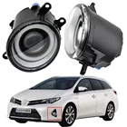 1 пара Автомобильный светодиодный противотуманный светильник Ангел глаз Дневной ходовой огонь DRL Белый 12V для Toyota Auris (_ E18 _) хэтчбек 2012-2018