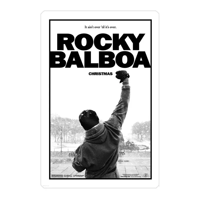 

American Hero Rocky Balboa Vintage Metal Signs Pub Bar Cafe Shop Restaurant Vintage Home Decor Wall Art Print Tin Poster YN178