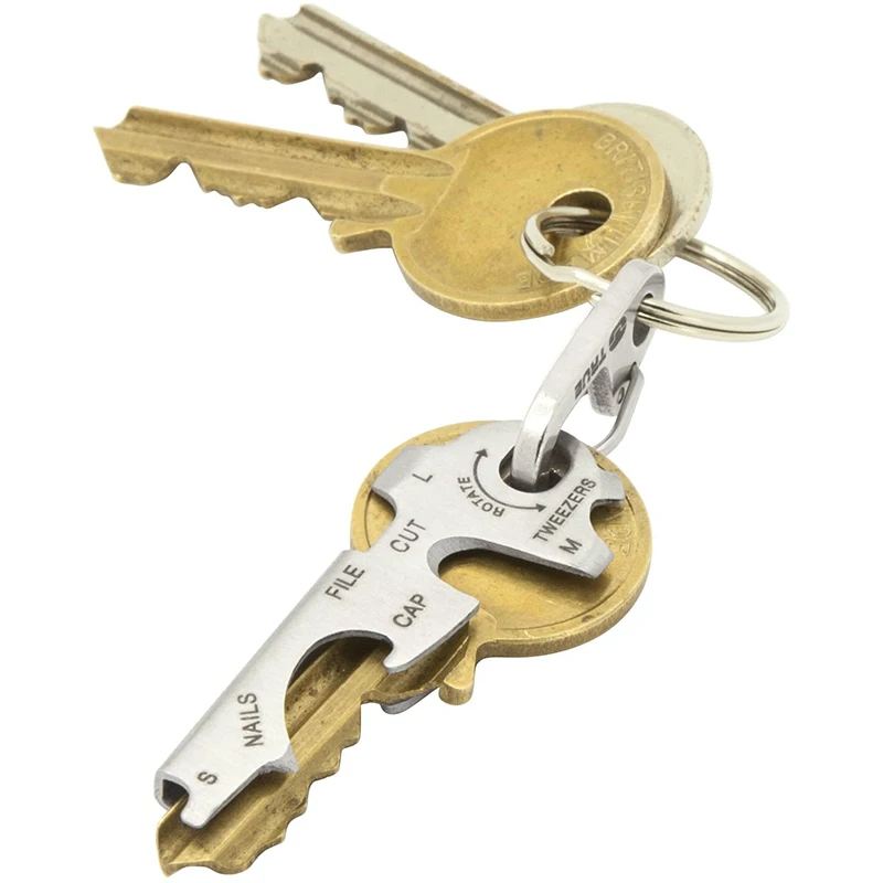 

KeyTool 8-in-1 Keyring Stainless Steel Tactical EDC Portable Pocket Multi-tool
