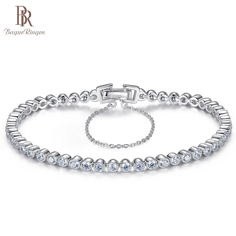 

Bague Ringen Pure 925 Sterling silver Bracelet for Women Real Silver 925 Fine Jewelry AAA Zircon Trendy Female Wedding Accessory
