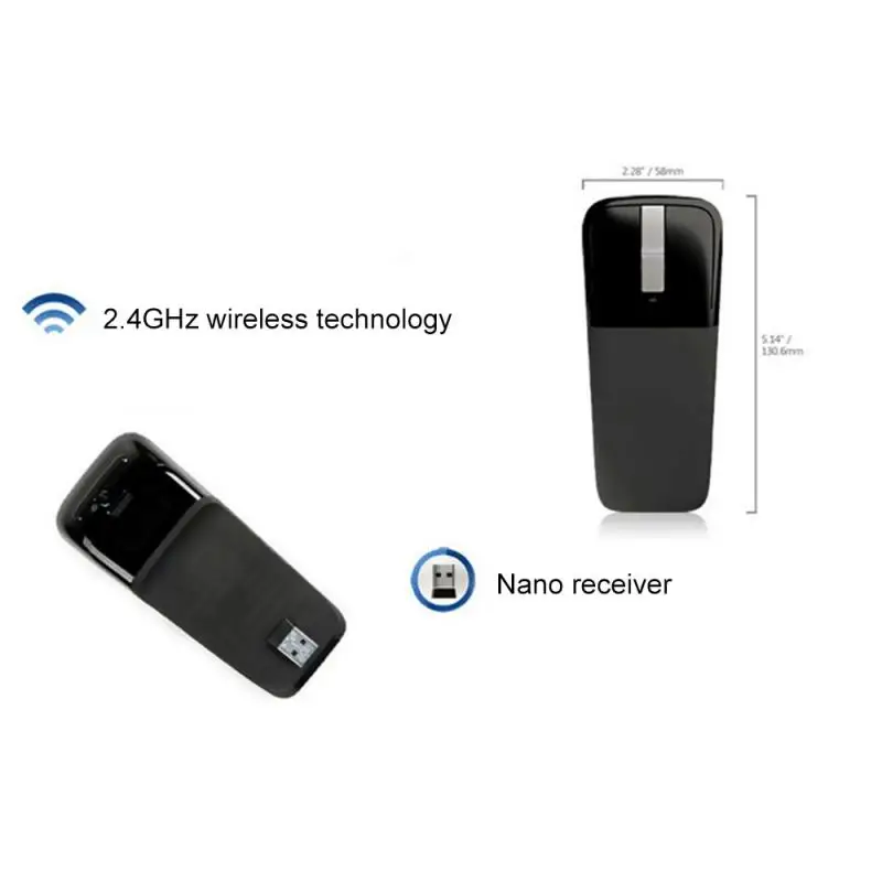Беспроводной Мышь Bluetooth 1200 Точек на дюйм оптический тонкий Arc Touch складной с USB