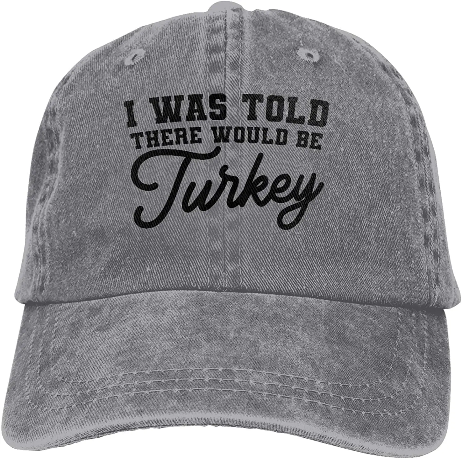 

Thanksgiving1 Unisex Baseball Cowboy Hat Retro Sports Cowboy Hat Adjustable Adult Hat Gray