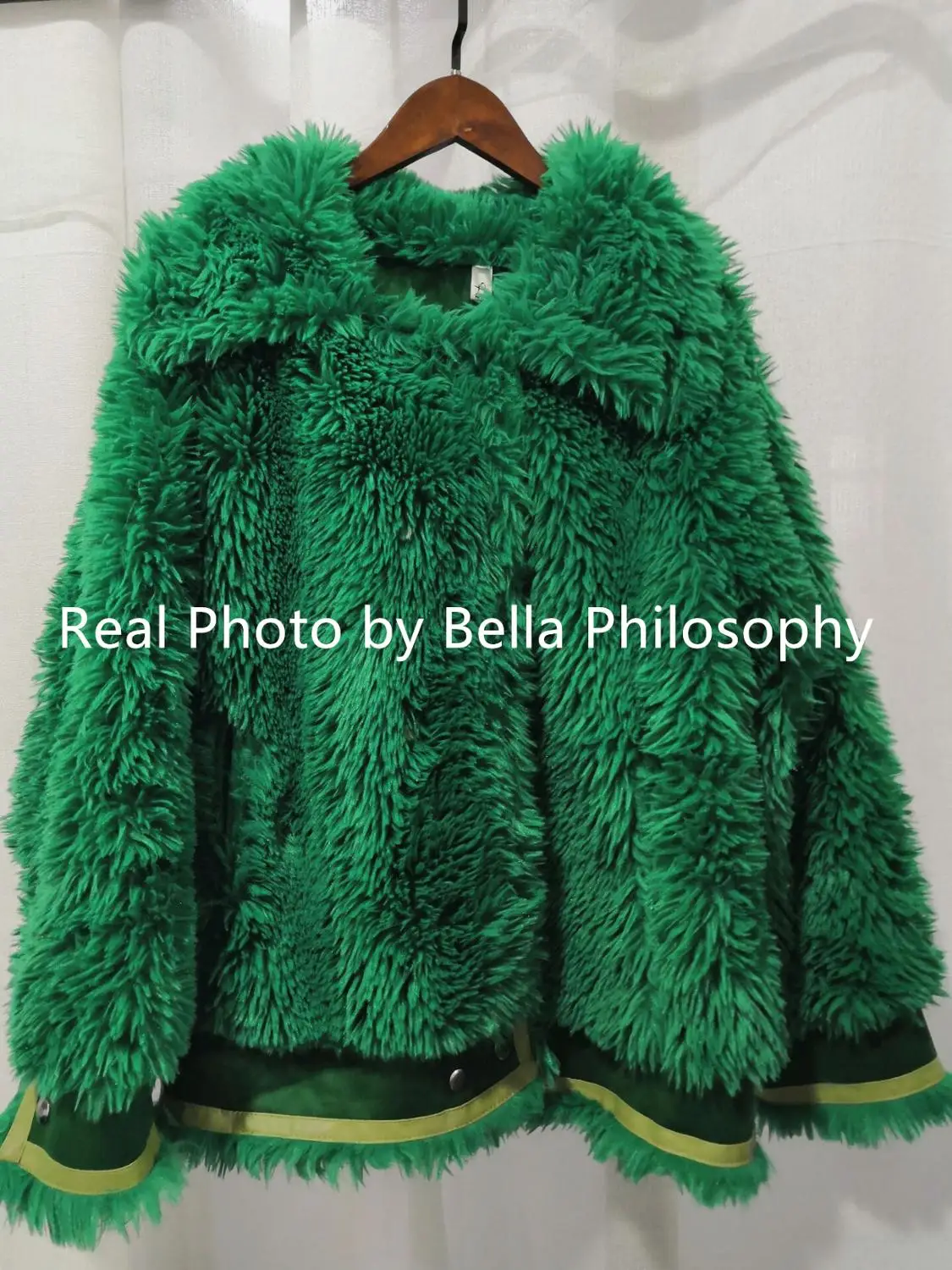 Luck A Women Autumn Winter Faux Fur Coat Female lamb fur Overcoat Lady Casual Long Sleeve warm coats GREEN Outwear |