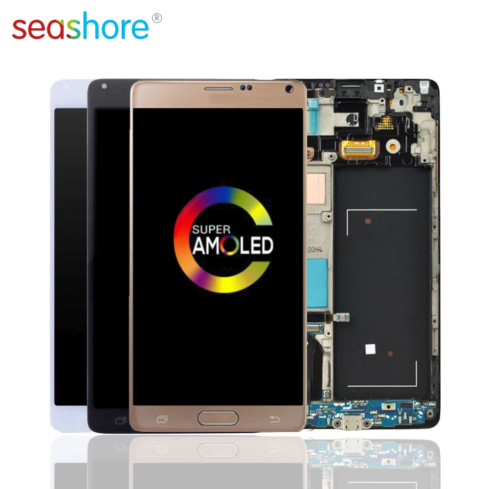 Оригинальный сенсорный ЖК экран для SAMSUNG Galaxy Note 4 дигитайзер в сборе Samsung дисплей