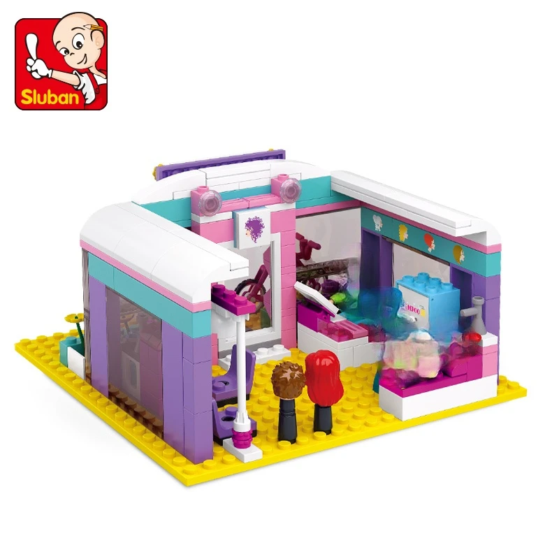 

Sluban Building Block Girl Dream Friends Hairdresser's Shop 243pcs Educational Bricks Toy-Boy No retail box birthday Gifts