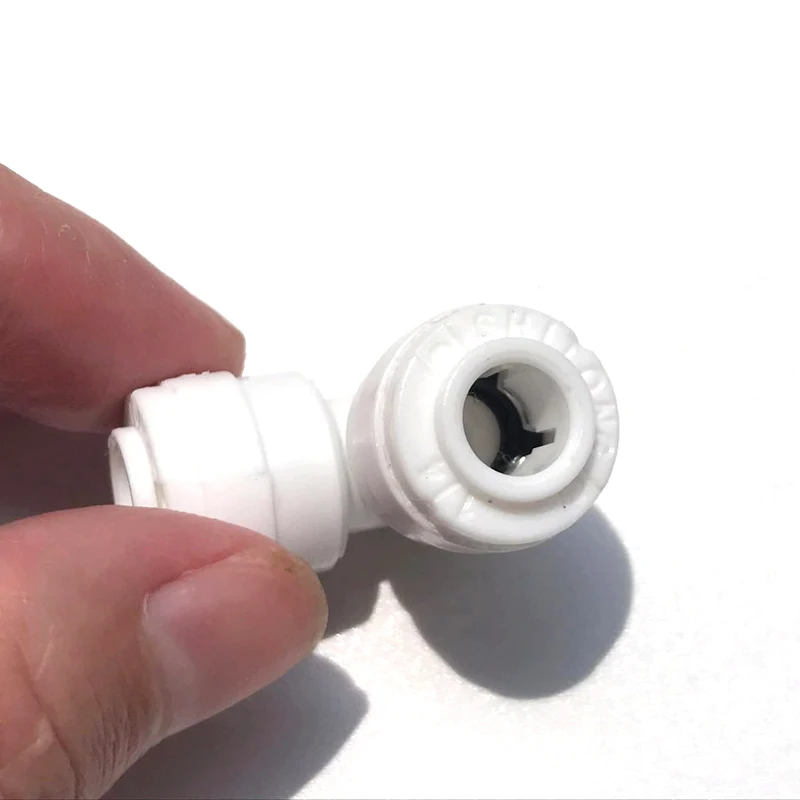 L Type Quick Connecting 90 Degree Butt Connectors Pipe Fittings Low Pressure Slip Lock for 6.35mm 1/4" Hose Fitting | Дом и сад