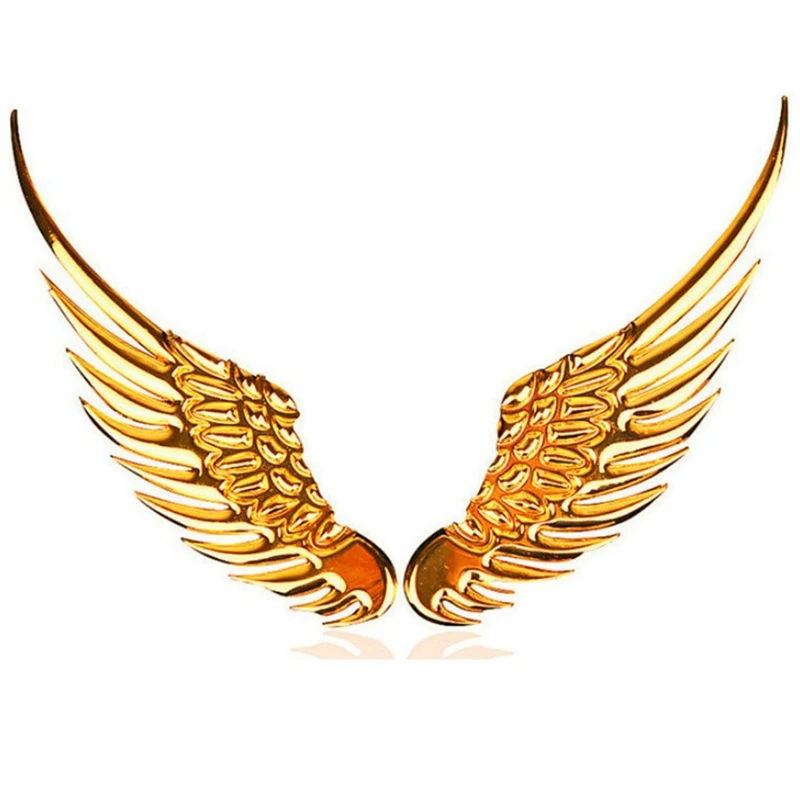 

1 пара автомобиля, мотоцикла, наклейка на кузов 3D Орел Ангел значок Wings Стиль металлические алюминиевые наклейки серебро/золото внешние аксессуары