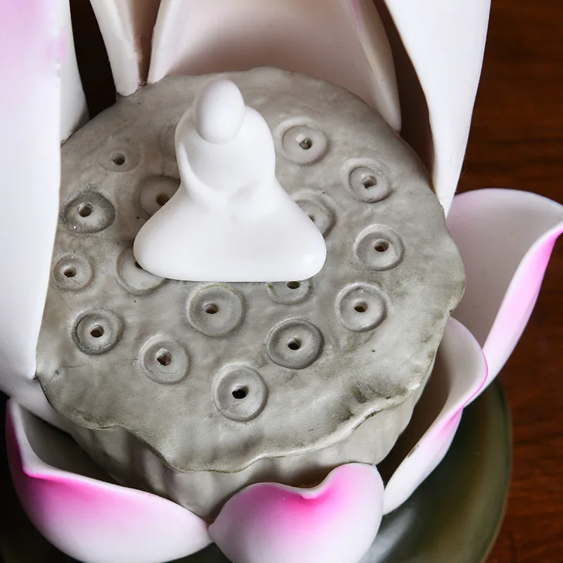 Лампа лотоса на свет Будды предметы буддизма керамические изделия светодиодный