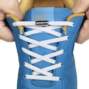 No Tie Shoe laces Elastic Flat Shoelaces Metal Lock Creative Kids Adult Sneakers Shoelace Fast Safety Lazy Laces Unisex