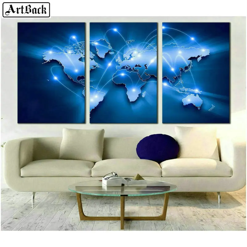 

Diamond painting map landscape diamond mosaic 3d landscape home decoration
