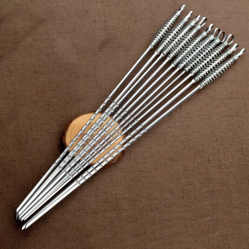 50 см шампуры для барбекю из нержавеющей стали Весна ручка Шашлыка на плоской