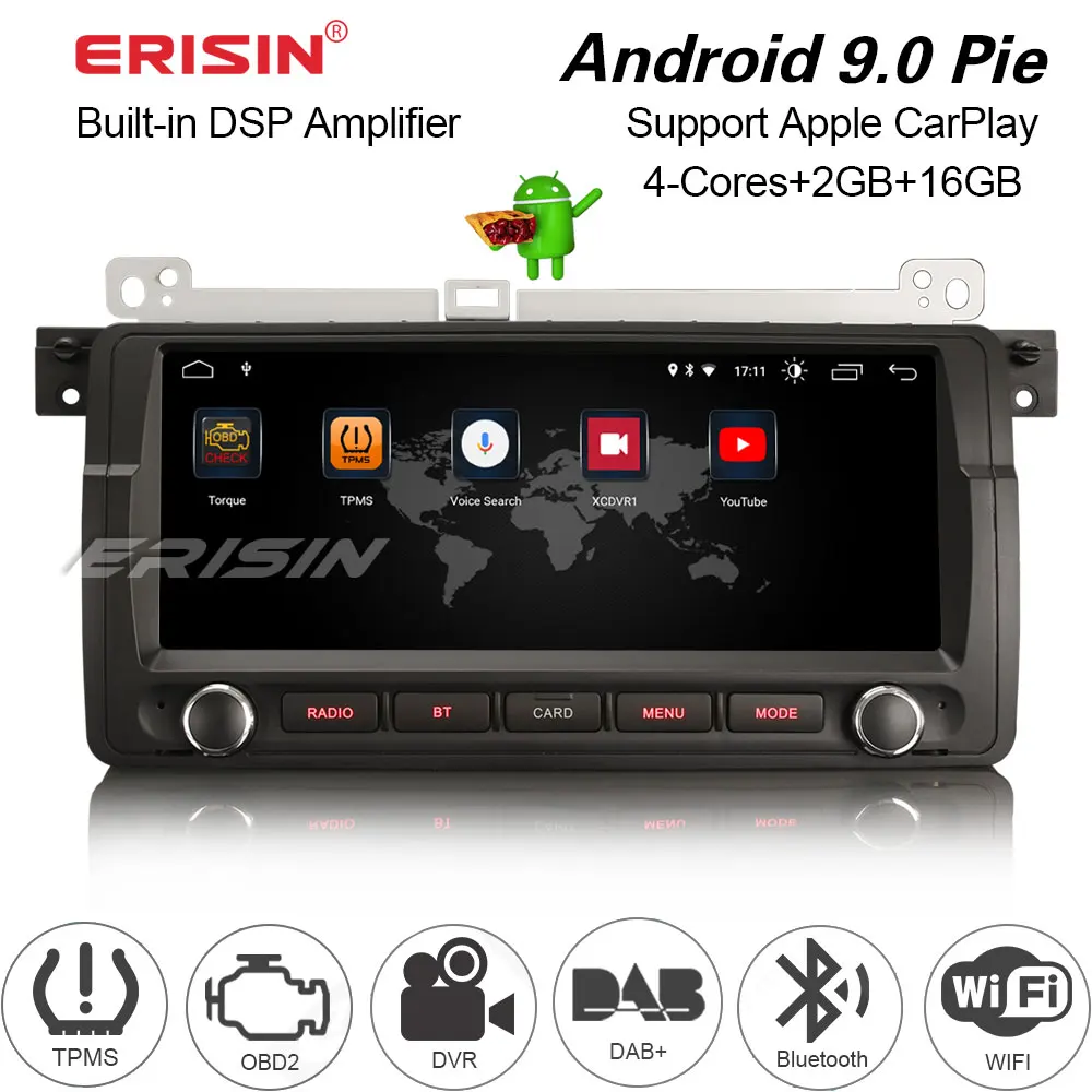 Автомагнитола для BMW 3 Series 325 E46 M3 Rover75 DAB + OBD Android DSP Carplay GPS радио мультимедийный