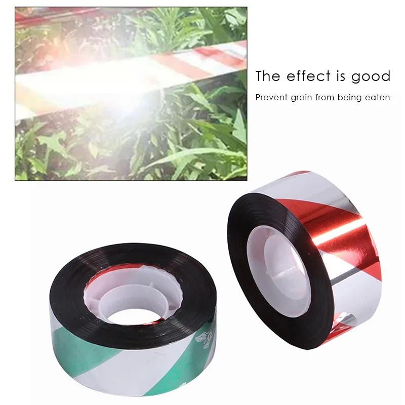 

2PCS 50/80/100M Flash Reflective Bird Scare Tape Audible Repellent Pigeons Repeller Ribbon Deterrent Tapes Orchard Pest Control