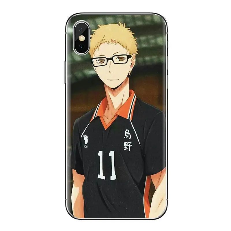 For iPod Touch Apple iPhone 4 4S 5 5S SE 5C 6 6S 7 8 X XR XS Plus MAX Transparent TPU Cover Bag tsukishima kei Haikyuu anime Art |