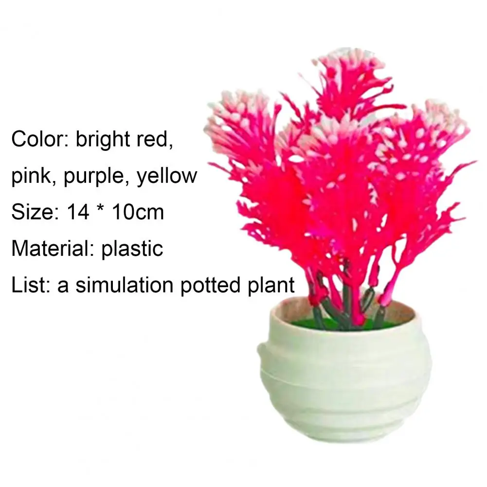 

Artificial Plant Pot Orchid Desktop Potted Ornaments Plastic Garden Imitation Flower Pot for Home