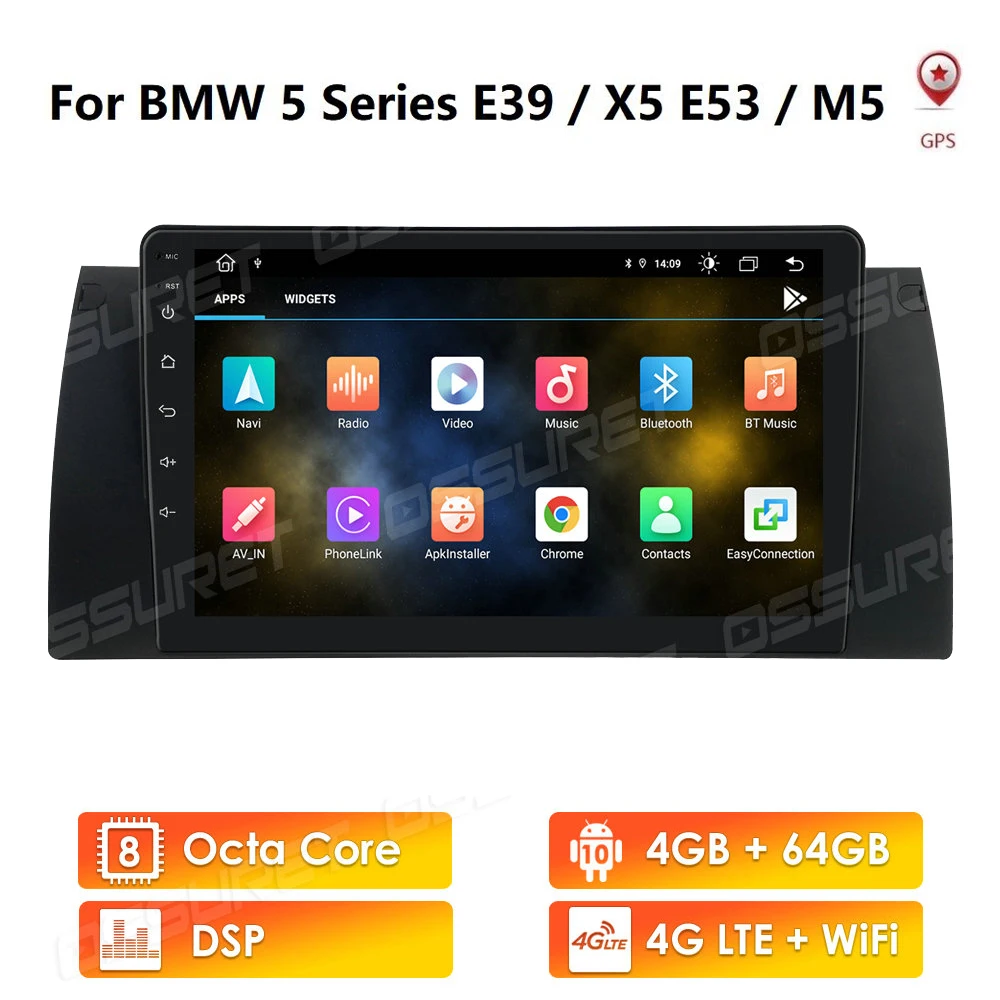 Автомагнитола для BMW X5 E53 E39 мультимедийная dvd-система на Android 10 с