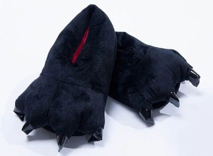 Black Slippers Women Kigurumi Unicorn Pajamas Sets Flannel Animal Stich Pajamas kits Winter warm unicornio Nightie Pyjamas Sleepwear Homewear - Цвет: Black Slippers