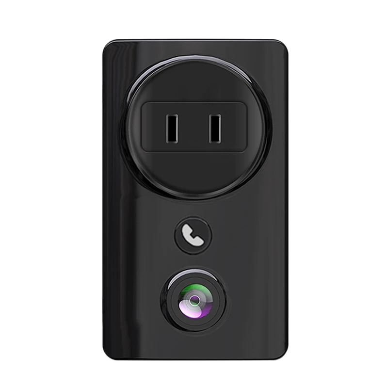 Зарядное устройство розетка камеры 1080P 180 градусов Широкий формат WI-FI адаптер для