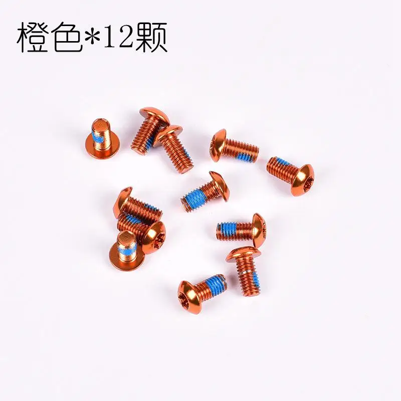 12pcs 12 шт./упак. красочные MTB велосипед дисковые тормоза ротора Torx T25 болты из нержавеющей стали M5* 10 мм диск для дорожного велосипеда тормозные винты для ротора - Цвет: 12pcs
