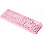 USB-клавиатура Проводная ультратонкая с мультяшными розовыми котами, 104 клавиш