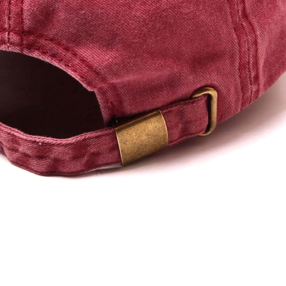 Регулируемая винтажная бейсболка из промытого хлопка с буквами для мужчин