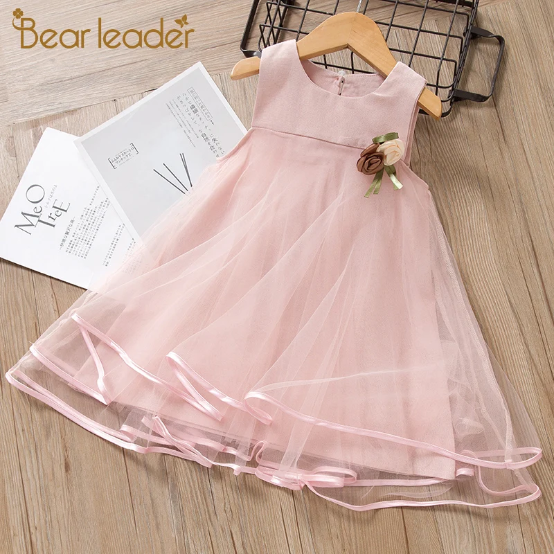 Bear Leader/нарядное платье для девочек Новинка Летнее Детское нарядное принцессы