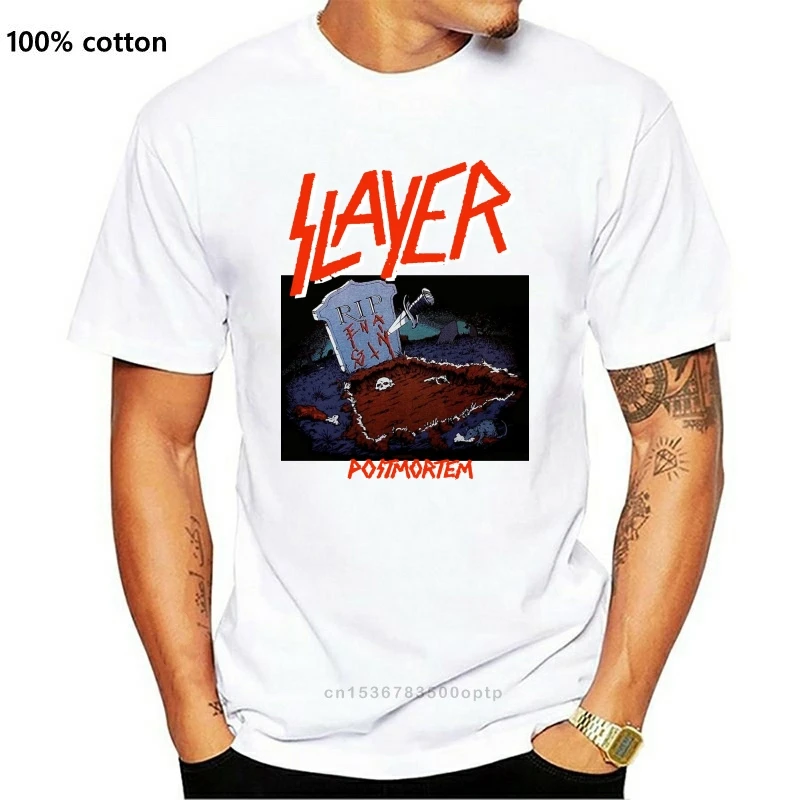 

Новинка 2021, черная футболка с коротким рукавом и принтом SLAYER POST morteme 86, мужской топ с коротким рукавом в стиле Харадзюку