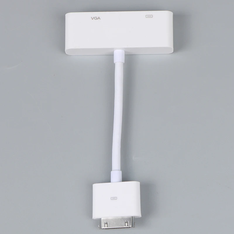 30pin Digital AV Adapter With Charging Port To VGA Fit For IPhone 4 4S IPod IPad 2 3