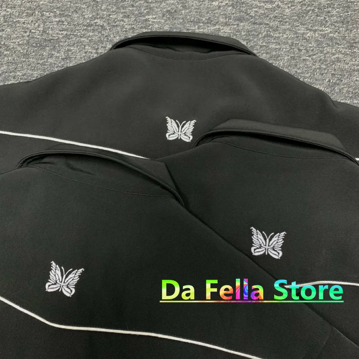 Куртка с черными иглами для мужчин и женщин винтажная классическая вышивкой в