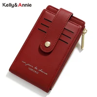 simple credit card small wallets pu leather coin purse new fashion design card holder wallet ladies popular mini female purses