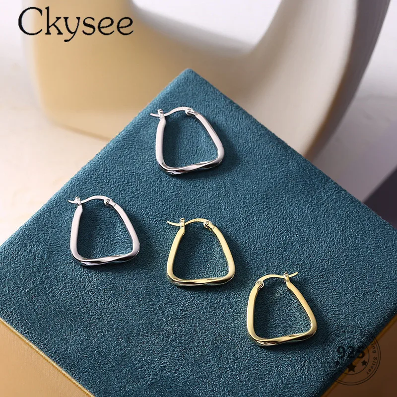 

Ckysee 925 Sterling Silver Earrings For Women New Design Simple Earring U Shape Daily Korean Fashion Jewelry