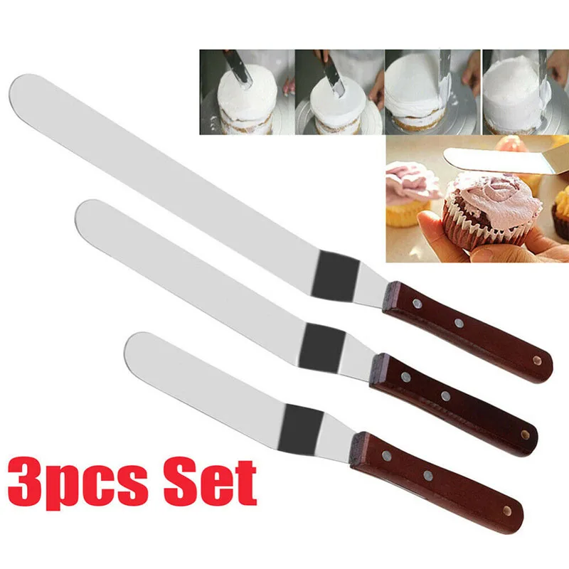3 шт. нож для кремового торта из нержавеющей стали шпатель размера глазурь