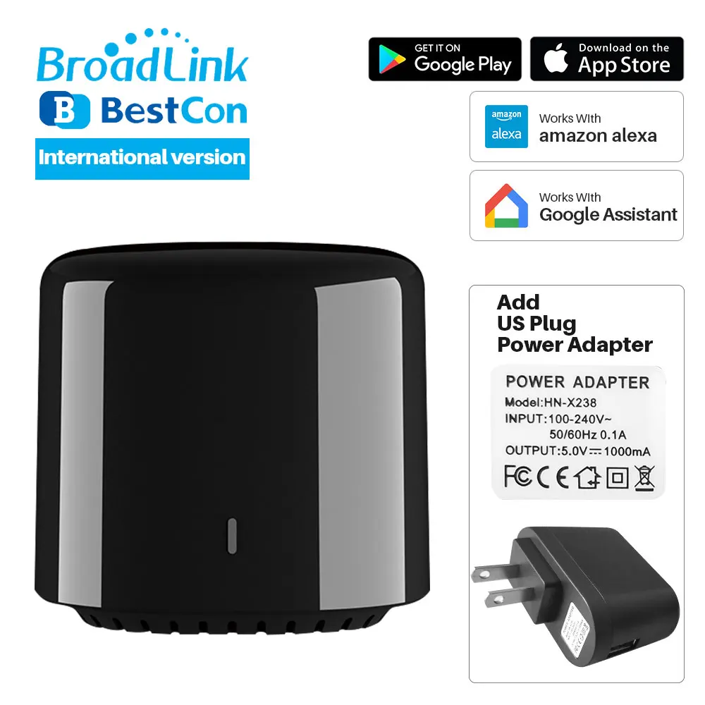 Option 8 Broadlink Bestcon RM4C Мини Универсальный ИК пульт дистанционного управления 4G WiFi IR работает с Alexa Google Assistant умный дом автоматизация - Комплект: Option 8