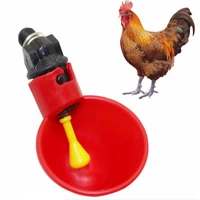 10 pcs newest automatic chicken drinker red plastic drinking bowls for chicken bird pigeon poultry water drinking fountain