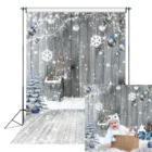 Рождественский фон для фотосъемки зимняя белая Снежинка деревянная стена фон пусть снег праздник фотография для детей