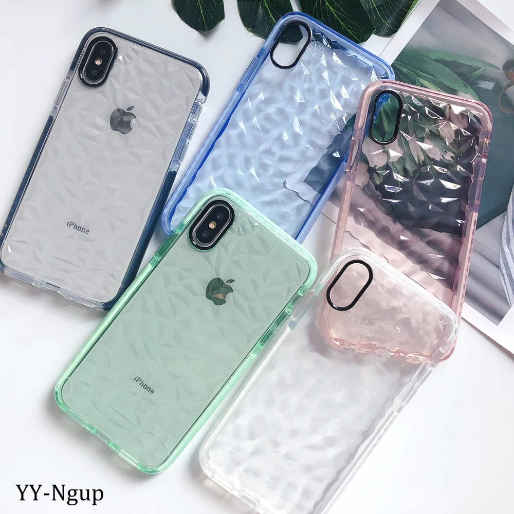 Shockproof Case for iPhone 5 5S SE XS Max Diamond Transparent Cover on Coque i Phone 6 6S 7 8 Plus X XR |