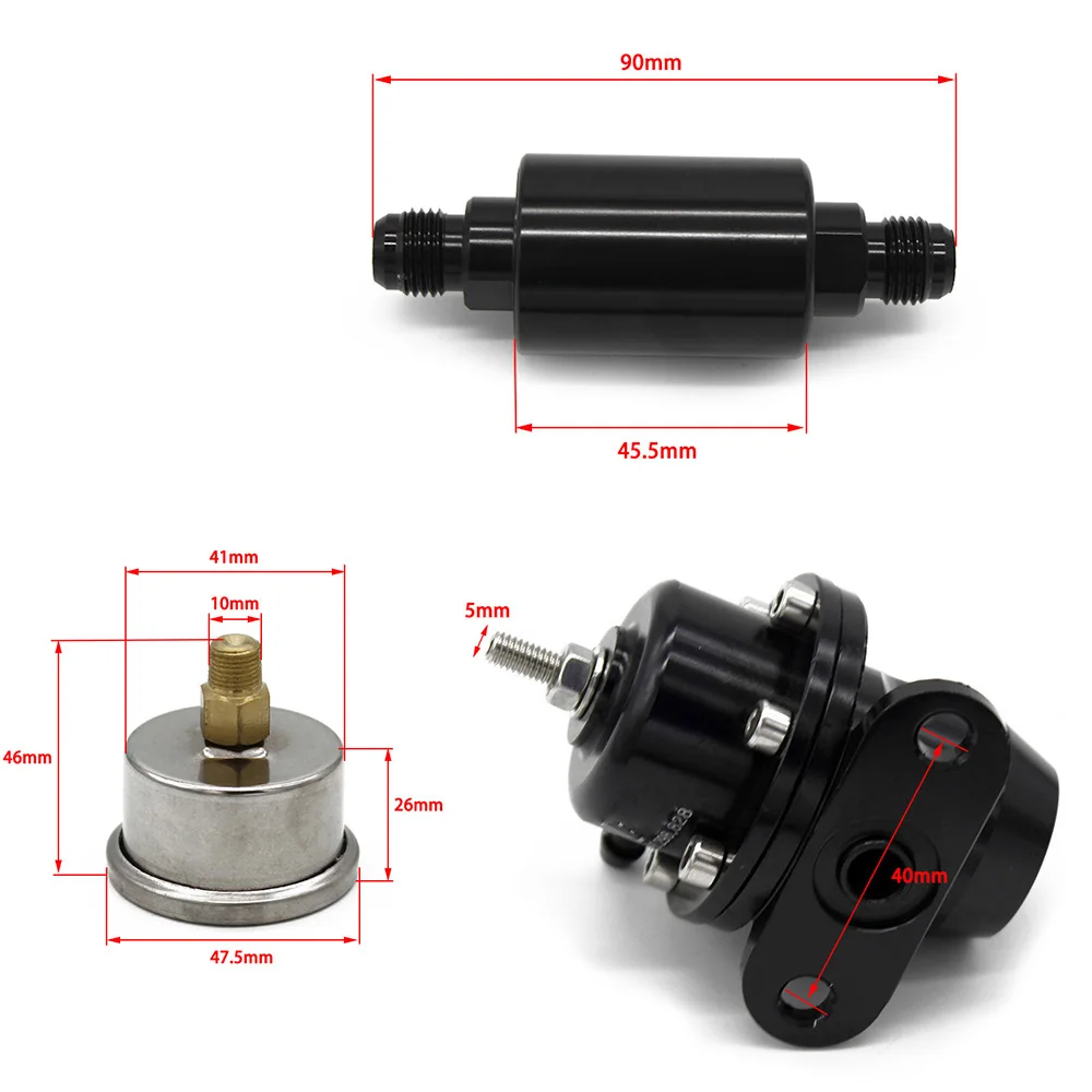 Алюминиевый топливный регулятор давления рельсовый комплект Подходит для Honda
