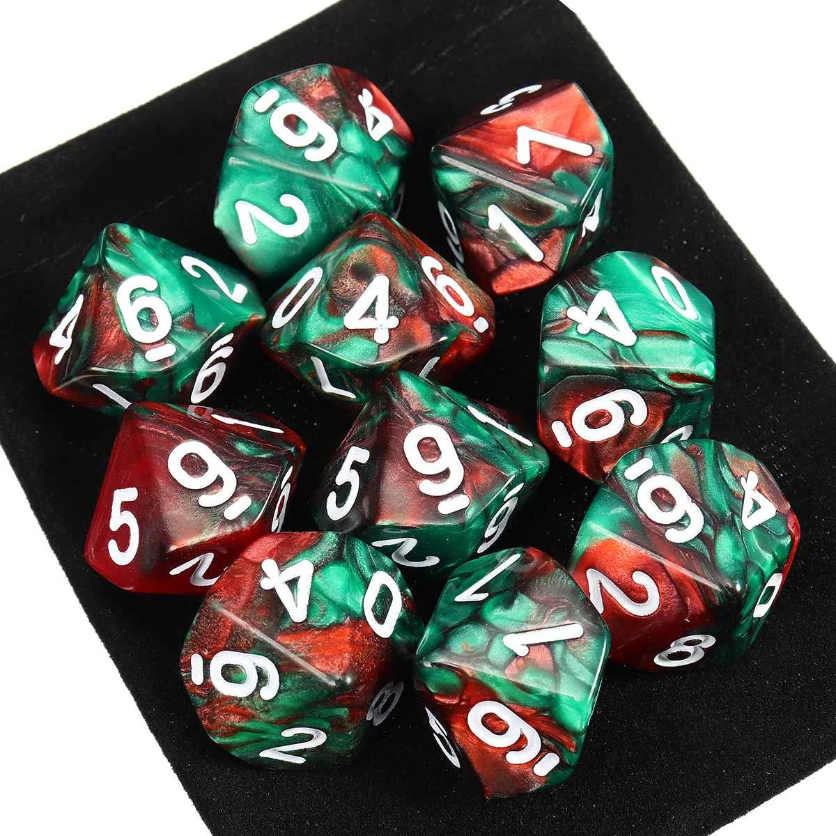 

7 TYPES New Nebula Dice Set game Dice with Black Drawstring Bag for D20 D10 Tabletop RP G Games with cloth bag